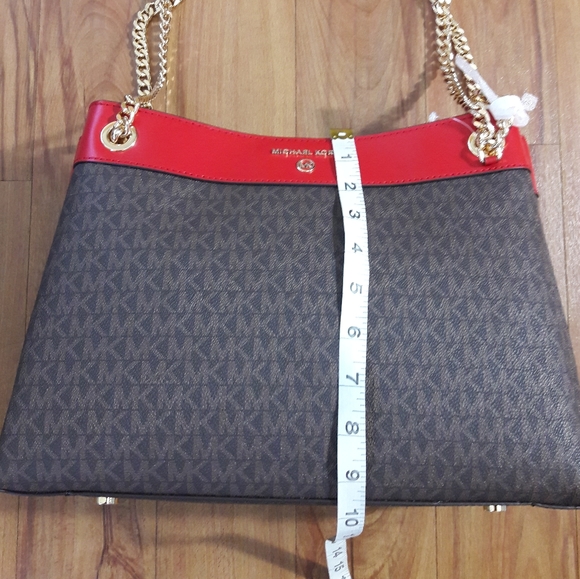 Michael Kors Susan Brown & Red Shoulder Bag - Picture 14 of 16